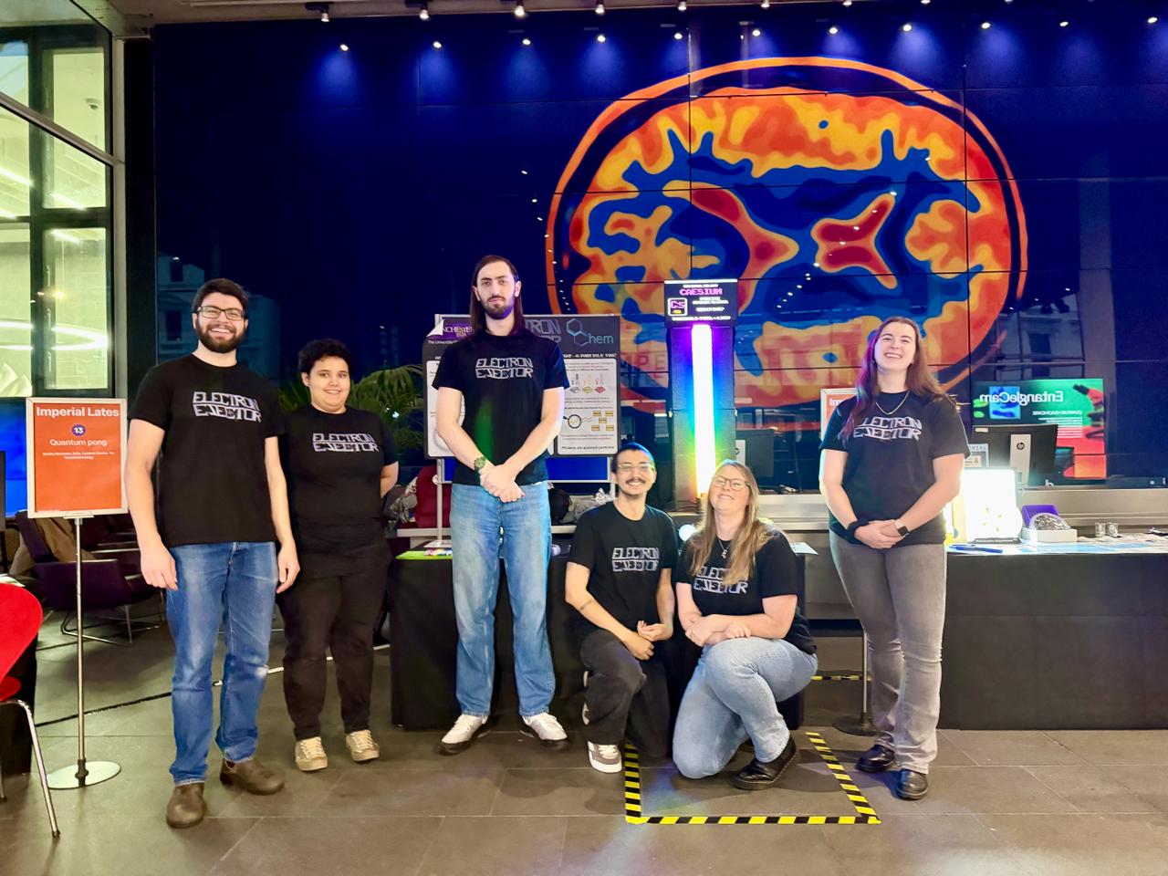 Photo for Lana and Meagan along with Sam (Mills group), Toby and Reece (Chilton group) present the Electron Ejector science demo at the Imperial Lates 'Light' event