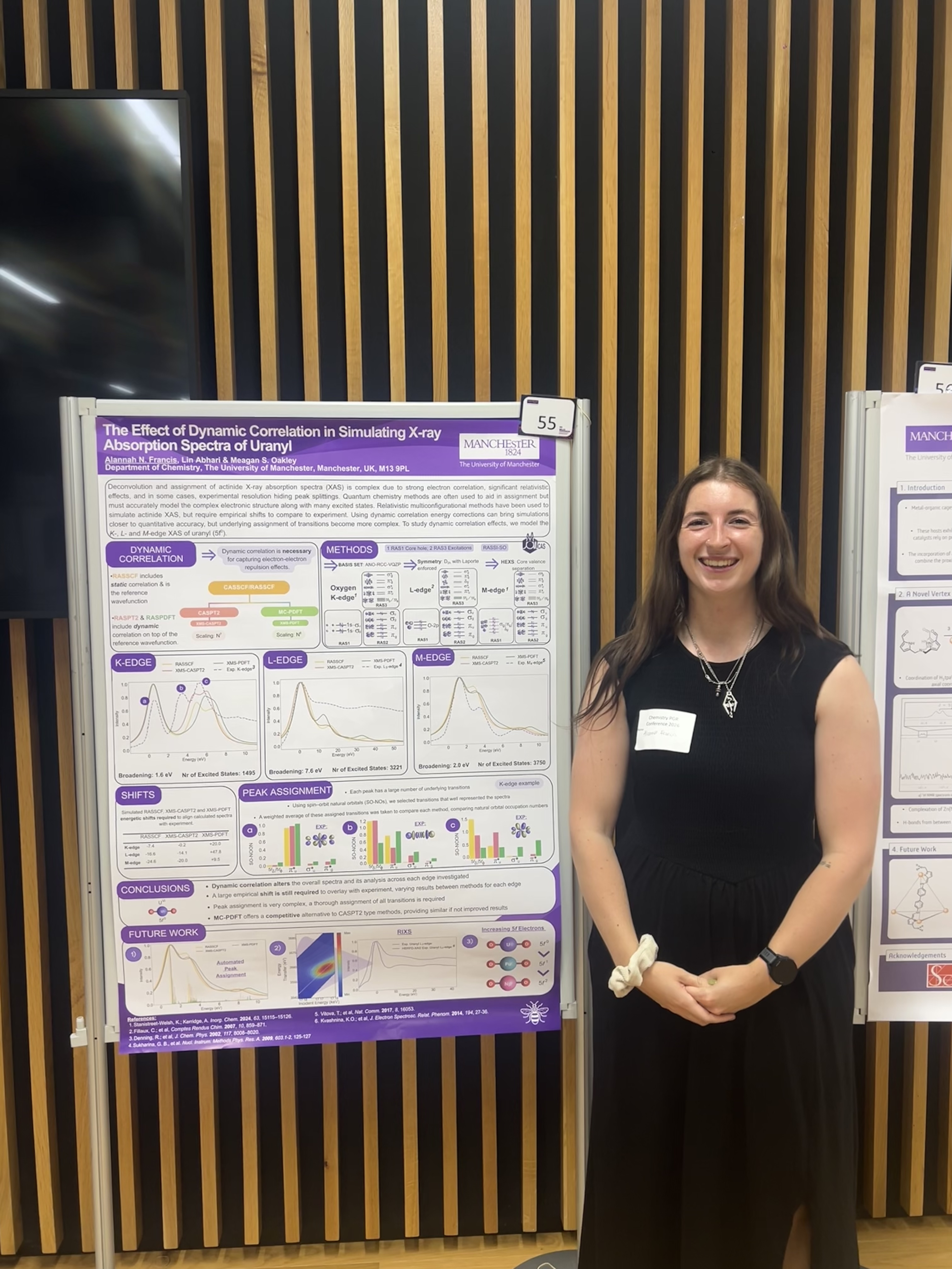 Photo for Lana presents her poster at the UoM Chemistry PGR Conference
